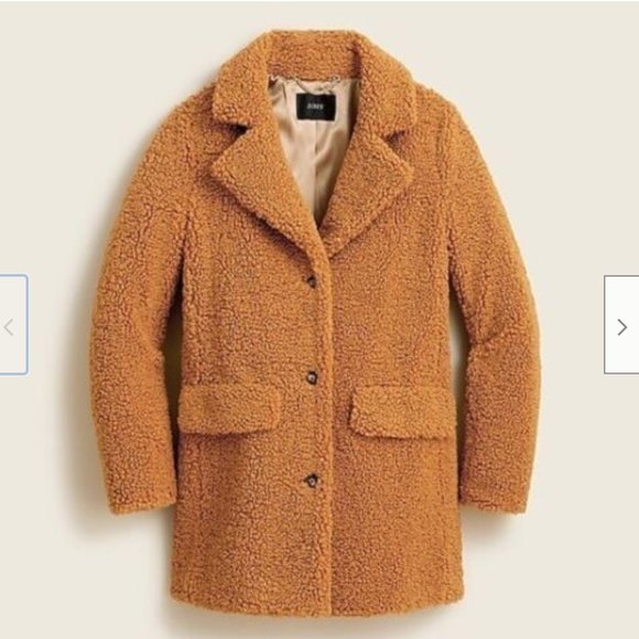 J. Crew NWT Adobe Clay Teddy Sherpa Jacket Size XL - Picture 4 of 4